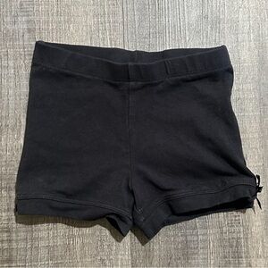 💞 Little Girls Size XS / 4 Black Knit Shorts with Bows